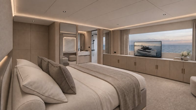 VIP cabin with sea-view window