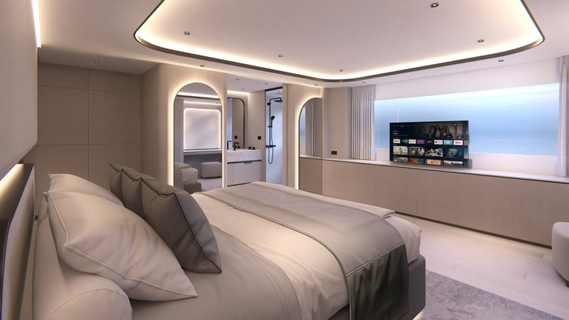 Guest cabin with dressing area